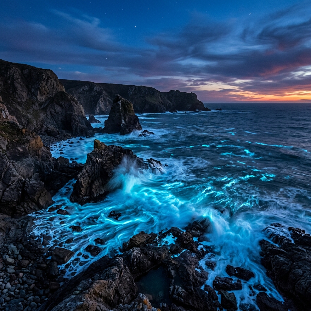 Bioluminescent Coastline